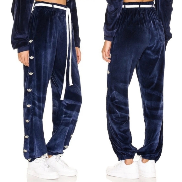 Boys Lie XL Navy Oh Snap Velour Sweatpants - Piece of Reign - Hand-dyed - Angel - Picture 8 of 8
